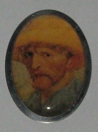 BRO 202 Broche met zelfportret Vincent van Gogh