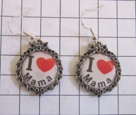 OOR 311 oorbellen I love Mama, moederdag cadeau