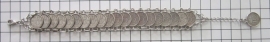 ARM 901 dubbeltjesarmband zwaarverzilverd