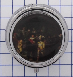 PIL 308pillendoosje met spiegel Nachtwacht Rembrandt van Rijn