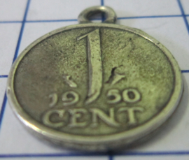 MHB007 5 stuks bedel cent 1950 verzilverd