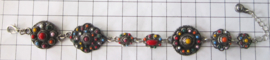 ZKA521-MC armband verschillende zeeuwse knopjes met multicolour emaille