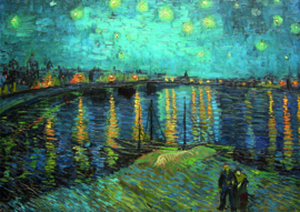 10 stuks poster op karton Sterrennacht water Gogh POS-0009 posters(20.8Cm / 29.5Cm) 