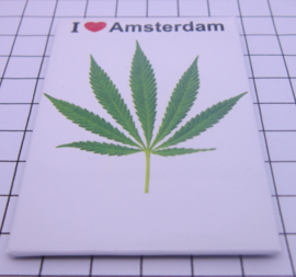 10 stuks koelkastmagneet wietblad  I love Amsterdam  18.988