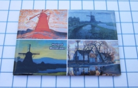 10 stuks koelkastmagneet Holland 20.526 combinatie Mondriaan