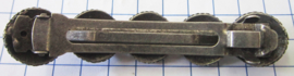 ZKG442 Haarspeld 8 cm met zeeuwse knopen met veel bolletjes, zwaar verzilverd