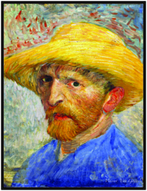pak 25 posters (35.5 cm  x 27.2 cm) POS204 Vincent van Gogh zelfportret