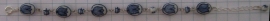 ARM 309 armband delftsblauwe tulpjes geketteld