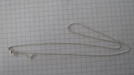 bolletjesketting lang verzilverd