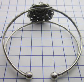 buigarmband middel bolle zeeuwse knop verzilverd ZKA519 uitverkocht