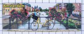 10 stuks koelkastmagneet Amsterdam  fiets brug bloemen 22.037