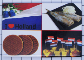 10 stuks koelkastmagneet Holland 20.533 stroopwafel haring