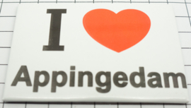 10 stuks koelkastmagneet I ♥ Appingedam N_GR5.002