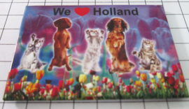 10 stuks koelkastmagneet honden katten we love Holland MAC:20.539