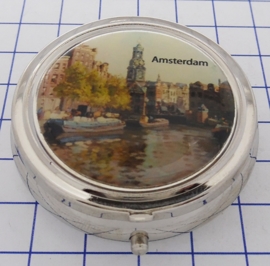 PIL 003 pillendoosje met spiegel toren Amsterdam