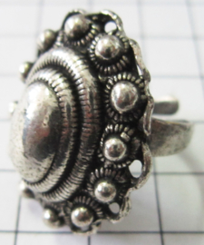 grote ovale Zeeuwse knop ring ZKR309