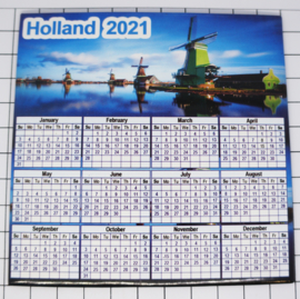 10 stuks Mega koelkastmagneet Holland  kalender 2021 MEGA_V_CAL.003
