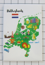 10 stuks koelkastmagneet pl;attegrond Holland MAC:20.543