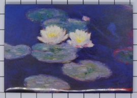 10 stuks koelkastmagneet witte waterlelies Claude Monet 20.456