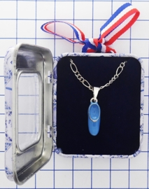 HAN 124 klompje blauwe emaille