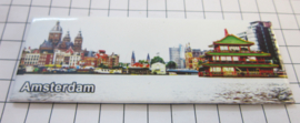 10 stuks koelkastmagneet Amsterdam drijvend chinees restaurant panorama MAC:21.096