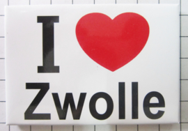10 stuks koelkastmagneet I LOVE  Zwolle N_OV3.002