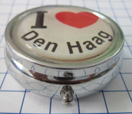 PIL_ZH3.001 pillendoosje met spiegel I love Den Haag