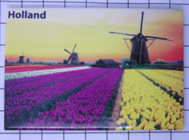 10 stuks koelkastmagneet Holland  Molens tulpenveld MAC:20.286