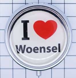 PIL_NB1.002 pillendoosje met spiegel   ik hou van Woensel