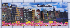 10 stuks koelkastmagneet Amsterdam  grachtenpanen met tulpen 22.010