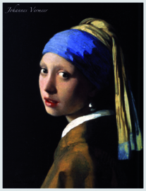 pak 25 posters (35.5 cm  x  27.2 cm) POS211 Meisje met de parel Johannes Vermeer