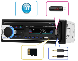 Autoradio auto radio 1DIN 1 DIN bluetooth 2x USB AUX FM SD