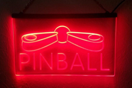 Pinball neon bord lamp LED cafe verlichting reclame lichtbak *rood*