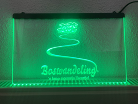 Boswandeling neon bord lamp LED cafe verlichting reclame lichtbak