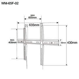 Gembird tv muurbeugel muur ophang beugel wand 32-65 inch