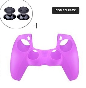 ASilicone hoes skin case cover voor PS5 playstation 5 controller *paars*