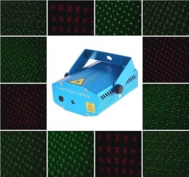 Mini laser show rood groen lamp projector led disco *BLAUW*