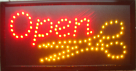 OPEN kapper lamp LED verlichting reclame bord lichtbak barber #DSC04290