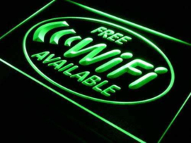 WIFI neon bord lamp LED cafe verlichting reclame lichtbak *GROEN*