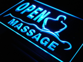 OPEN Massage neon bord lamp LED verlichting reclame lichtbak *BLAUW* #1