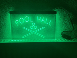 Pool hall poolen neon bord lamp LED cafe verlichting reclame lichtbak