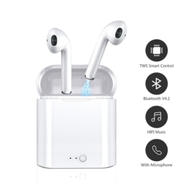 Bluetooth in-ear oortjes in ear draadloos i7s geen airpods *5 kleuren* + laadbox