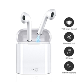 Bluetooth in-ear oortjes in ear draadloos i7s geen airpods *3 kleuren* + laadbox