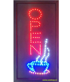 OPEN koffie LED bord lamp verlichting lichtbak reclame #C19