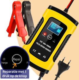 In de genade van Behoefte aan Defecte Accu druppel lader druppellader auto acculader 12V + LCD display *geel* |  Diagnose apparatuur | xxlshop.nl