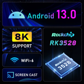 Mediaspeler android 13 4GB 32GB smart tv iptv box +5G 4K H96