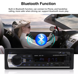 Autoradio auto radio 1DIN 1 DIN bluetooth 2x USB AUX FM SD