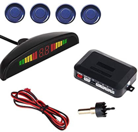 Parkeersensoren parkeer sensoren auto achter inbouw LED scherm *BLAUW*