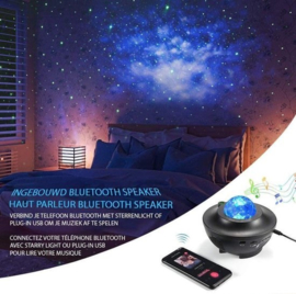 Galaxy lamp projector sterrenhemel nachtlamp sterrenhemel + bluetooth *WIT*