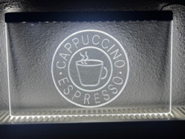 Koffie coffee neon bord lamp LED verlichting reclame lichtbak cappuccino